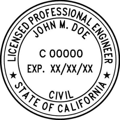 California Professional Engineer Stamp | PE Stamps
