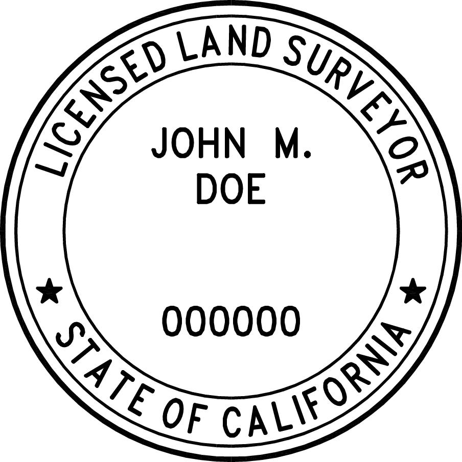 Land Surveyor Regular Rubber Stamp of Seal