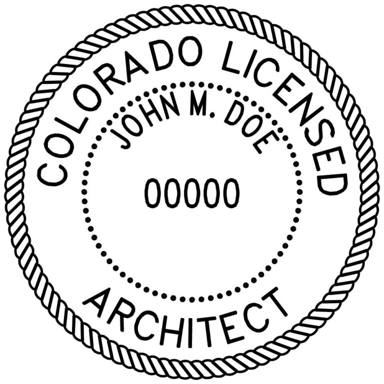 Colorado Architect Stamp PE Stamps