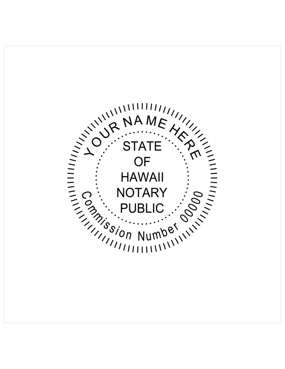 Hawaii Notary PE Stamps