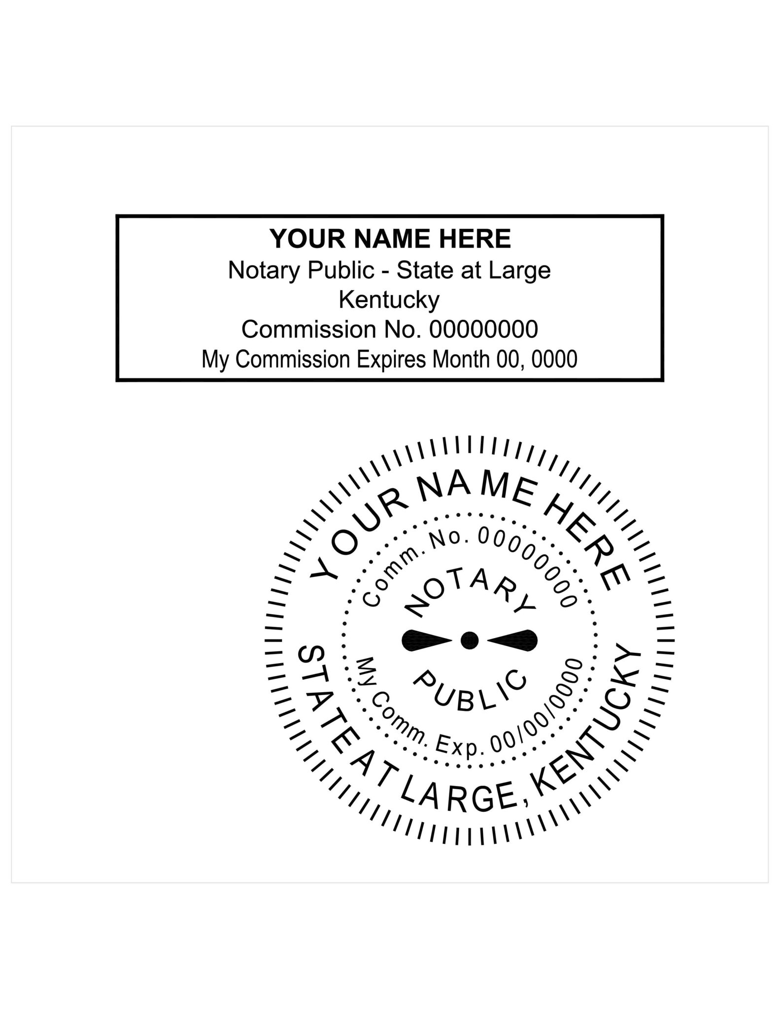 Kentucky Notary PE Stamps