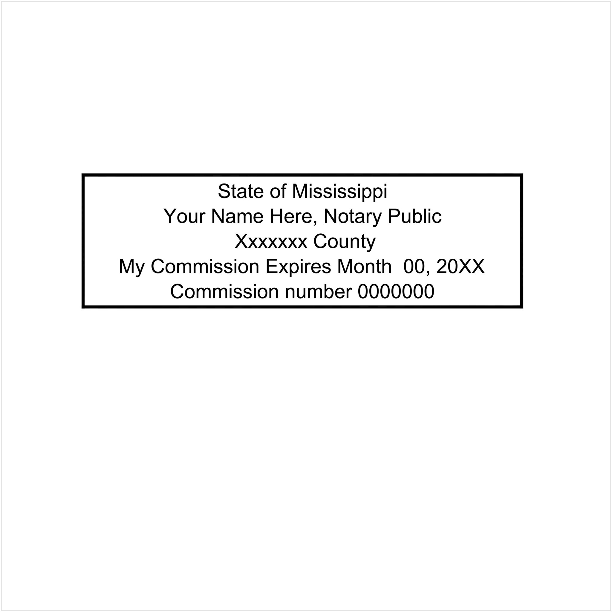 Mississippi Notary PE Stamps