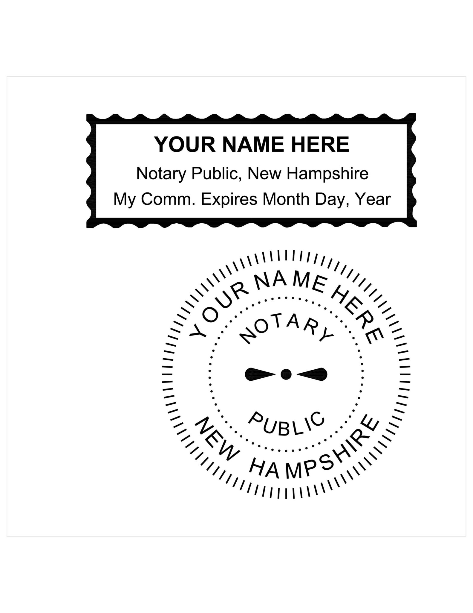New Hampshire Notary PE Stamps