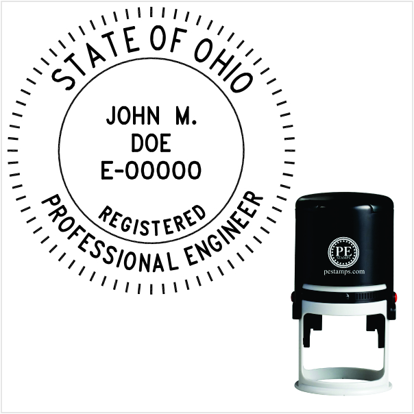 Self-Inking Ohio PE Stamp - State Board Approved | Ess Online