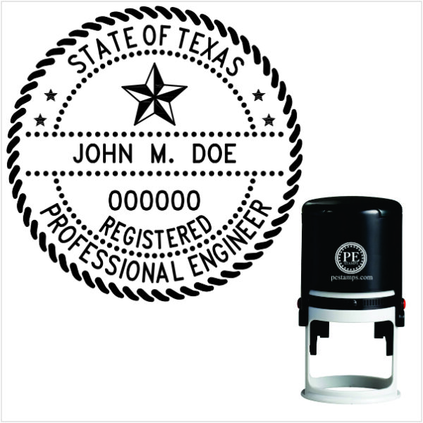 Texas Professional Engineer Stamp PE Stamp