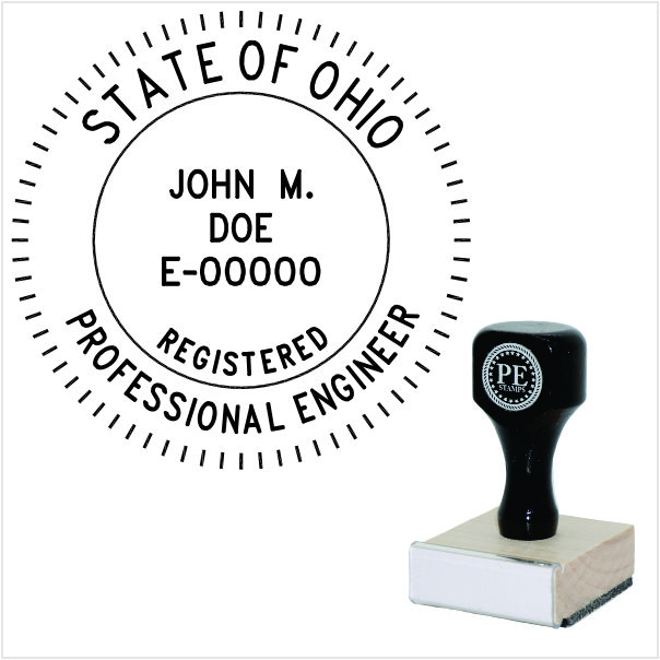 Regular Rubber Stamp - Professional Engineer Stamps