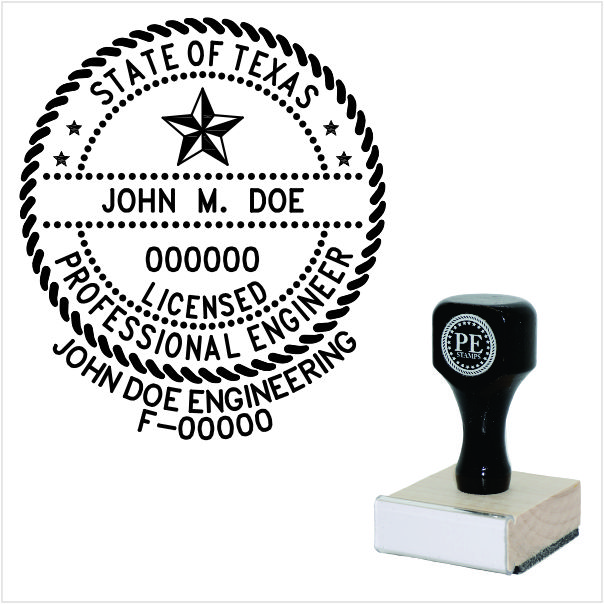 Regular Rubber Stamp - Professional Engineer Stamps